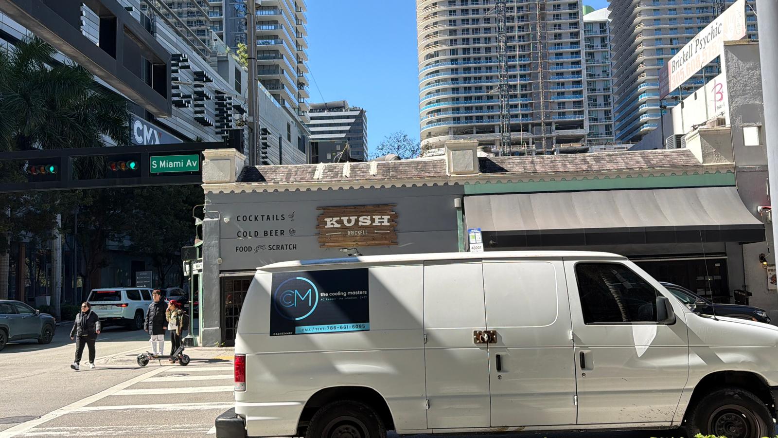 Cooling Masters van in Brickell